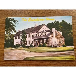 Vintage 1966 Eisenhower Home Gettysburg Pennsylvania Postcard Posted